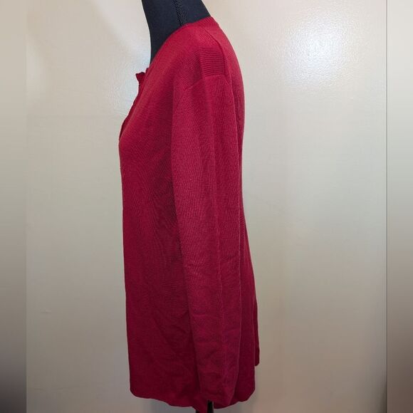 Pringle of Scotland Vintage Women Sweater Tunic Pure Wool Knit Hook & Eye Large - Picture 3 of 13